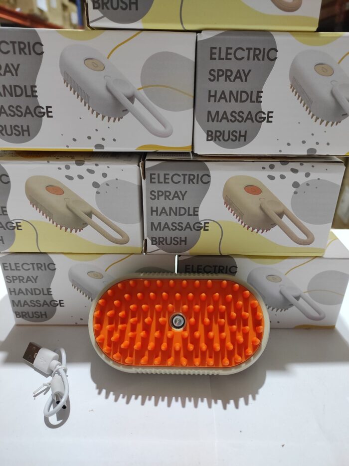 Cepillo vapor de masaje para mascota 3 en 1