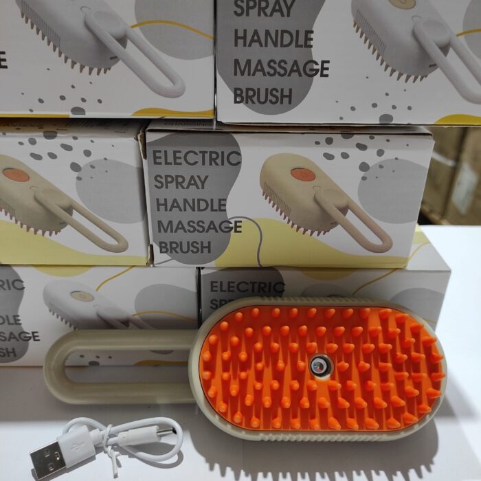 Cepillo vapor de masaje para mascota 3 en 1