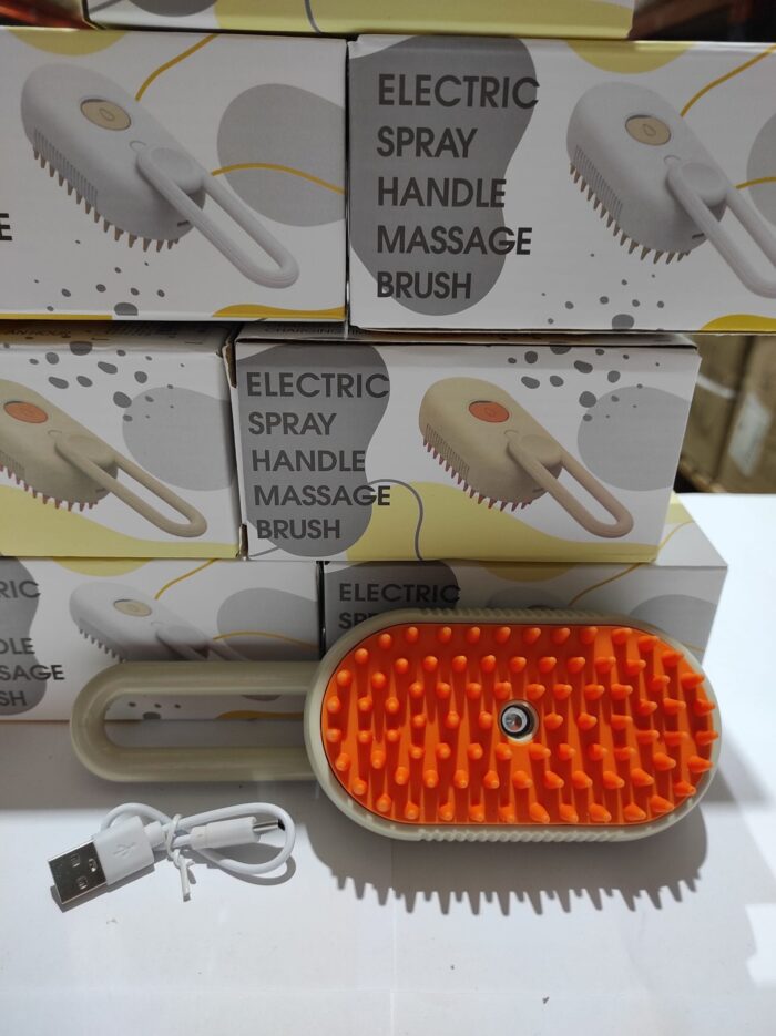 Cepillo vapor de masaje para mascota 3 en 1