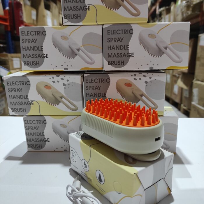 Cepillo vapor de masaje para mascota 3 en 1