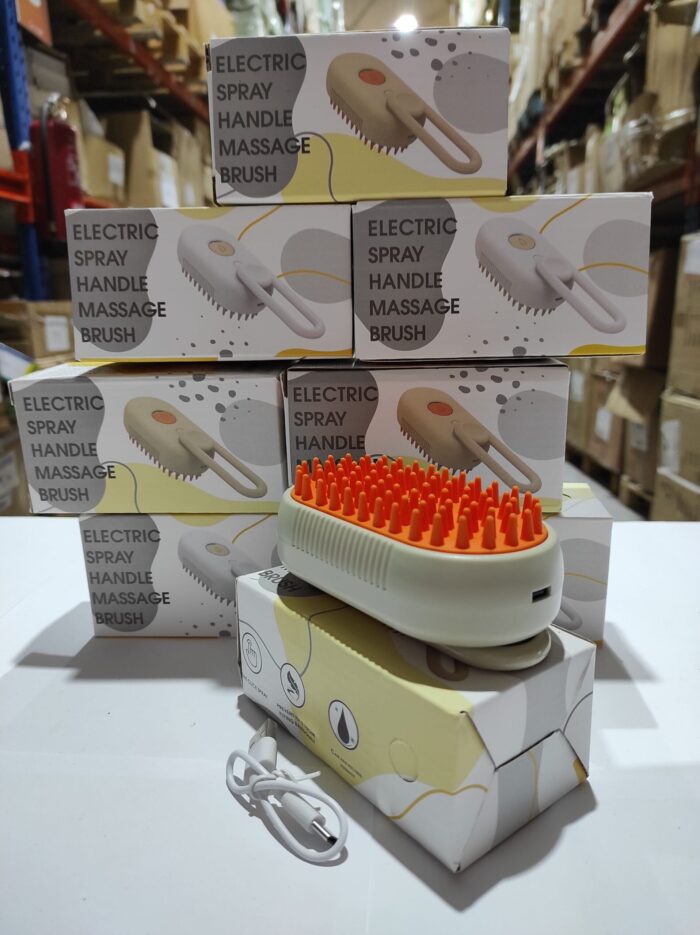 Cepillo vapor de masaje para mascota 3 en 1