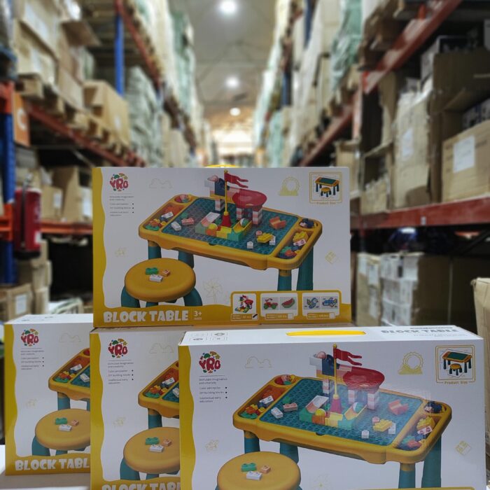 Juego de mesa y silla con bloques de construcion 63 pcs
