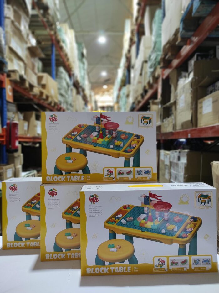 Juego de mesa y silla con bloques de construcion 63 pcs