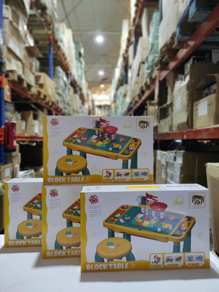 Juego de mesa y silla con bloques de construcion 63 pcs