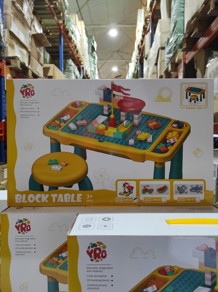 Juego de mesa y silla con bloques de construcion 63 pcs