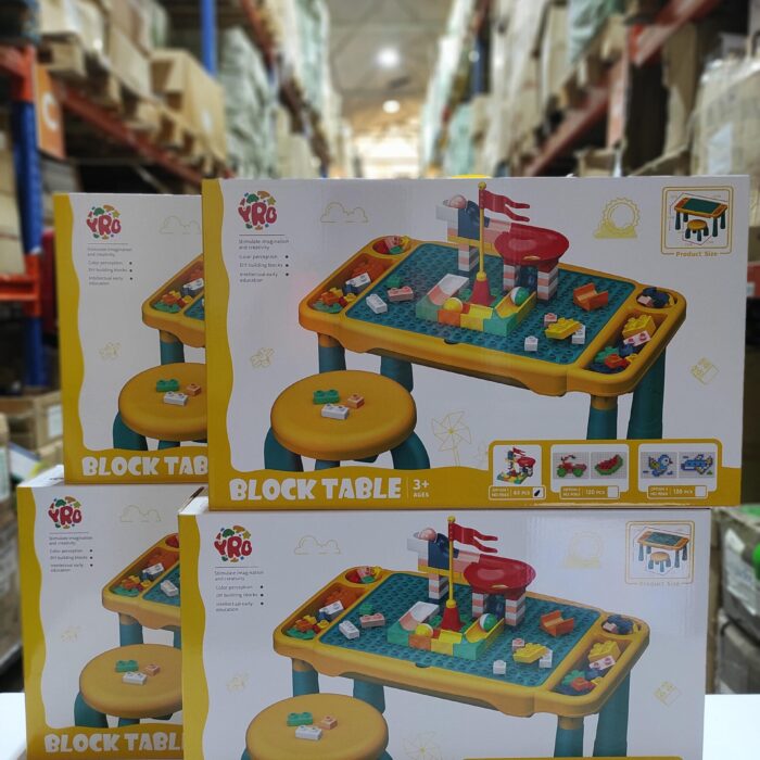 Juego de mesa y silla con bloques de construcion 63 pcs