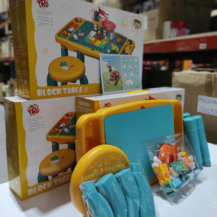 Juego de mesa y silla con bloques de construcion 63 pcs