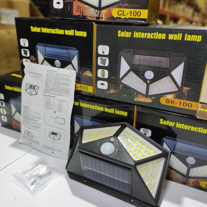 Aplique luz solar con sensor 100 LED