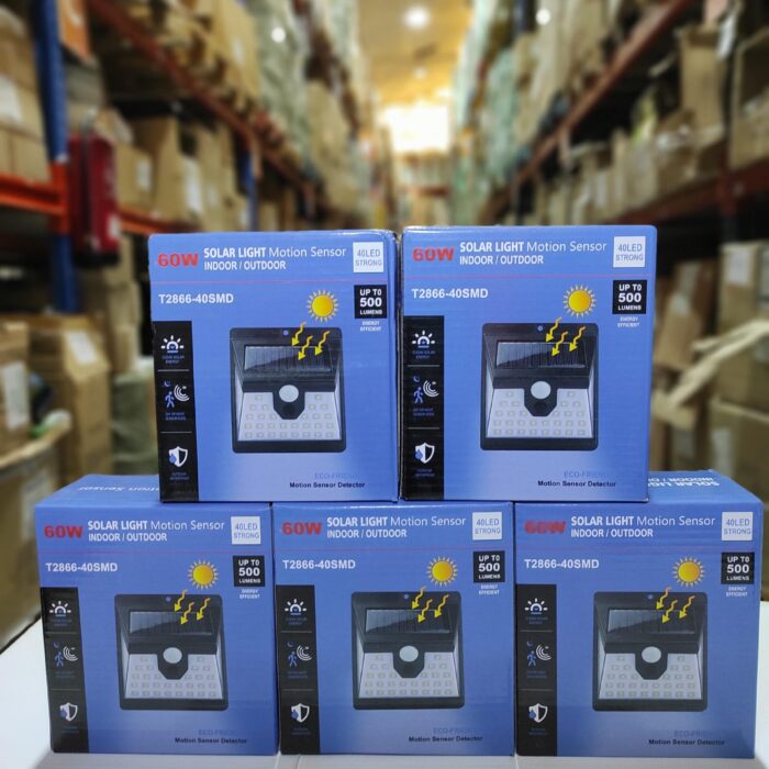 Aplique luz solar con sensor 40 LED Strong