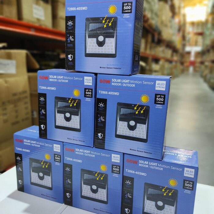 Aplique luz solar con sensor 40 LED Strong