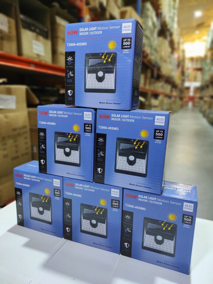 Aplique luz solar con sensor 40 LED Strong