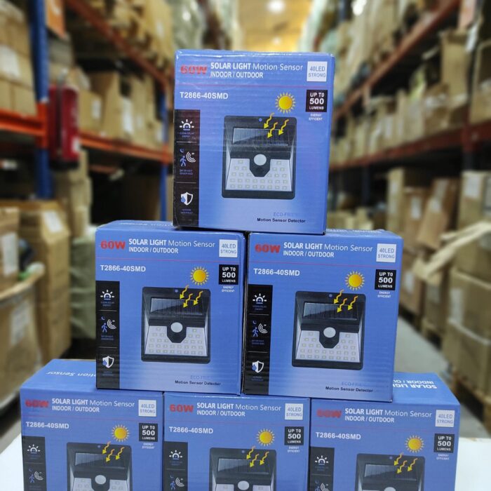 Aplique luz solar con sensor 40 LED Strong