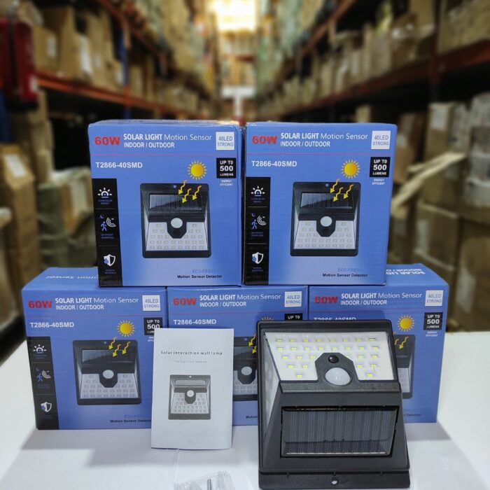 Aplique luz solar con sensor 40 LED Strong