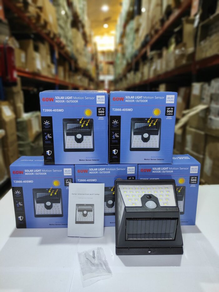 Aplique luz solar con sensor 40 LED Strong