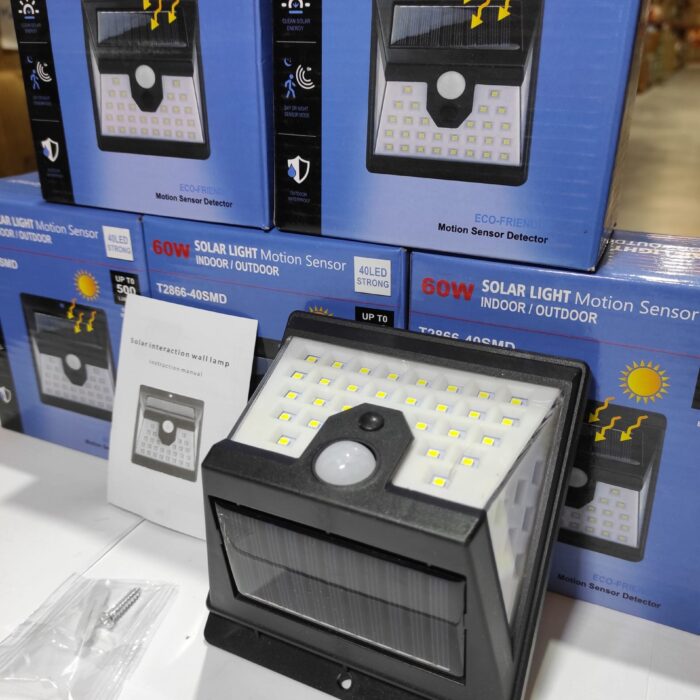 Aplique luz solar con sensor 40 LED Strong