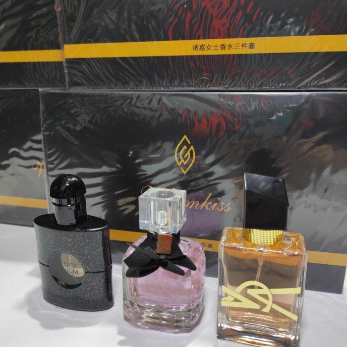 Conjuntos de 3 fragancias para mujer tipo YSL caja negro (no réplica)