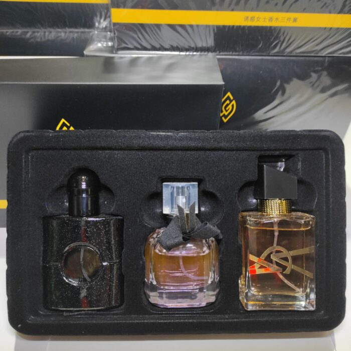 Conjuntos de 3 fragancias para mujer tipo YSL caja negro (no réplica)