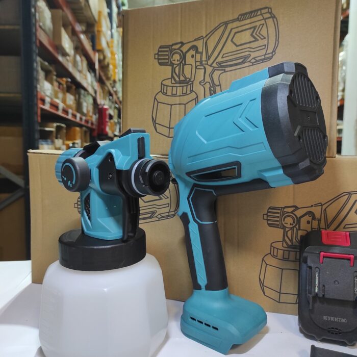 Pistola para pintar eléctrica inalámbrica con doble batería
