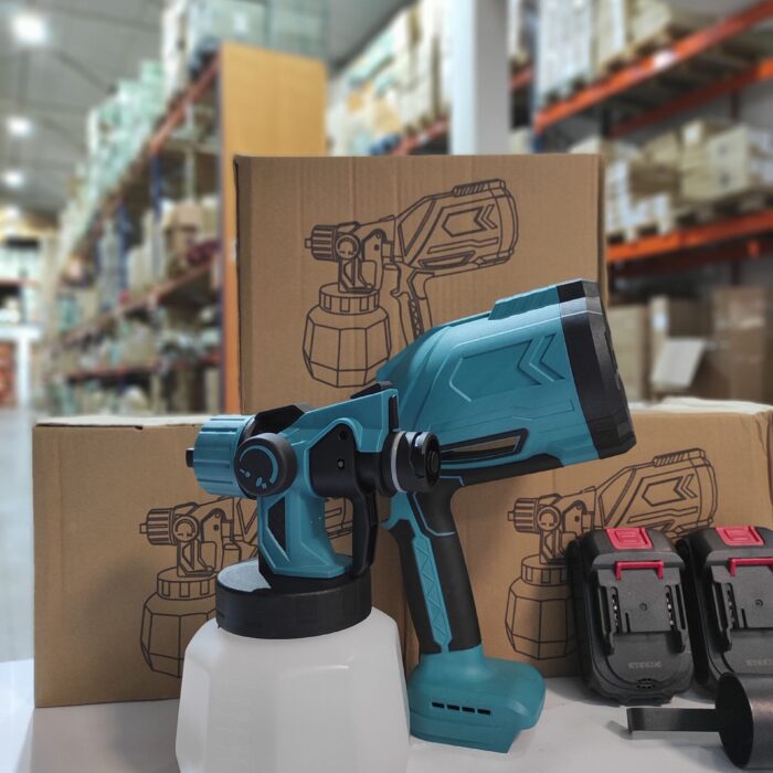 Pistola para pintar eléctrica inalámbrica con doble batería