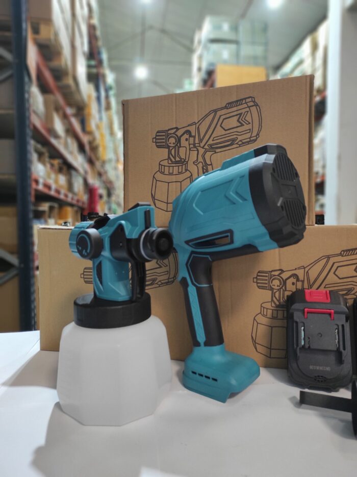 Pistola para pintar eléctrica inalámbrica con doble batería