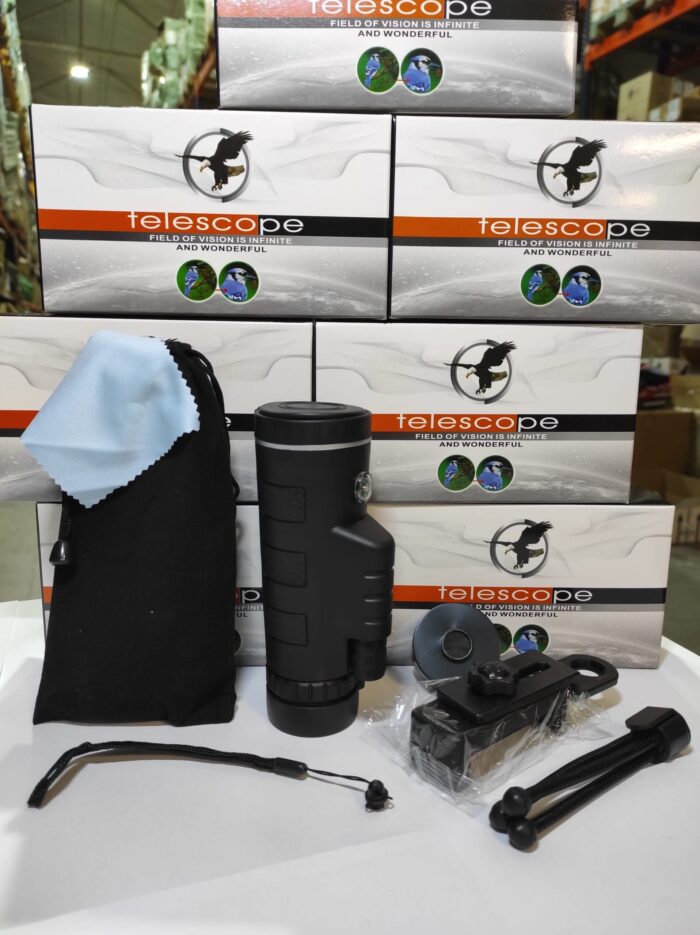 Telescopio Monocular con Soporte para Movil