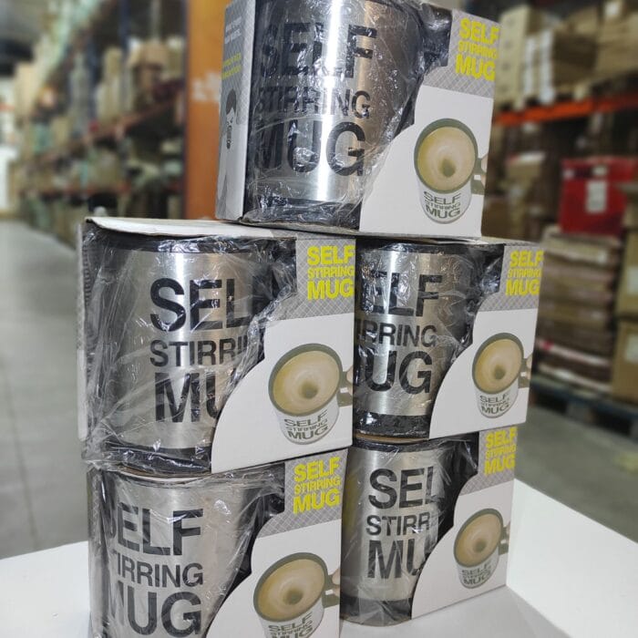 Taza autoagitable de acero inoxidable