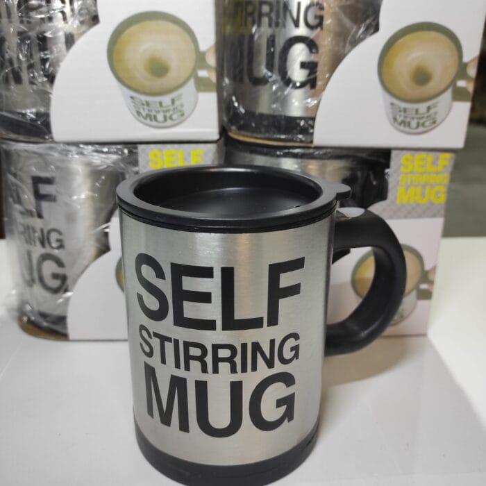 Taza autoagitable de acero inoxidable