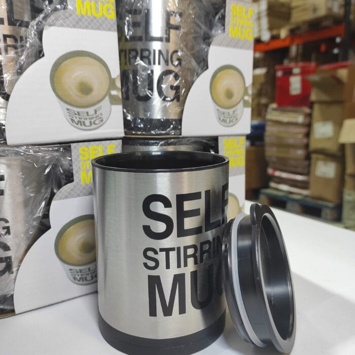 Taza autoagitable de acero inoxidable