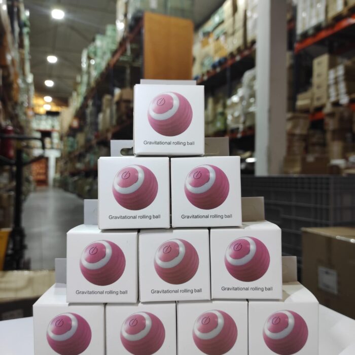 Bola de juguete interactivo para gatos rosa