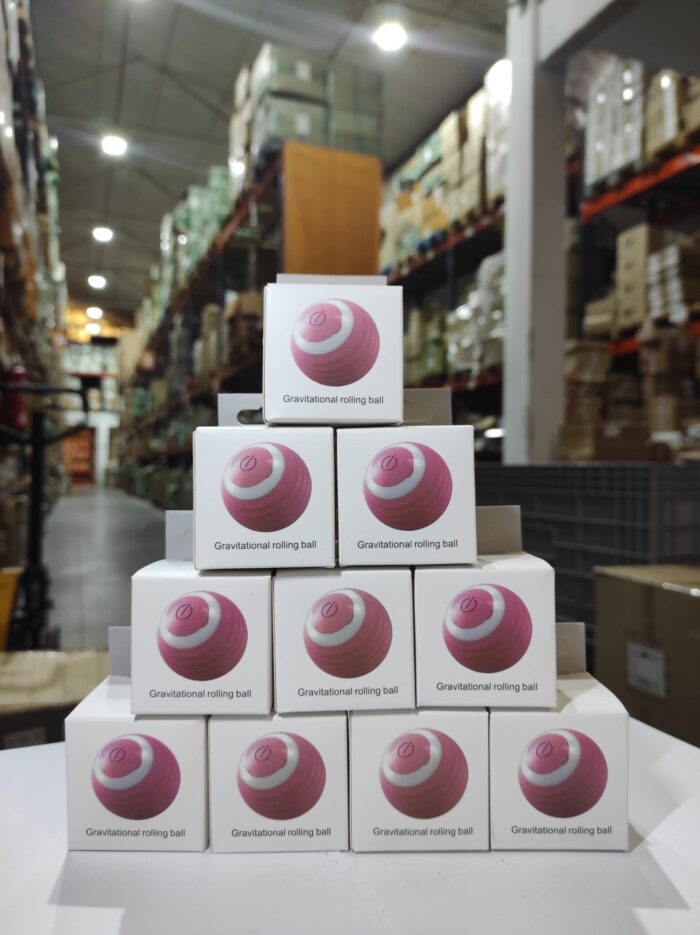 Bola de juguete interactivo para gatos rosa
