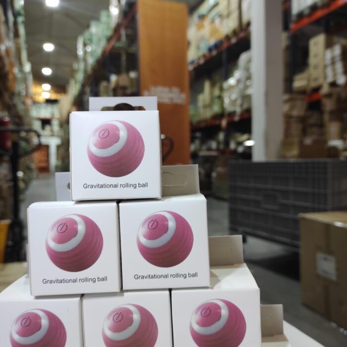 Bola de juguete interactivo para gatos rosa
