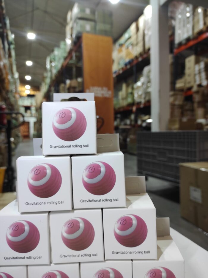 Bola de juguete interactivo para gatos rosa