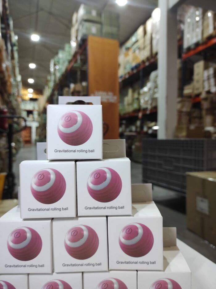Bola de juguete interactivo para gatos rosa