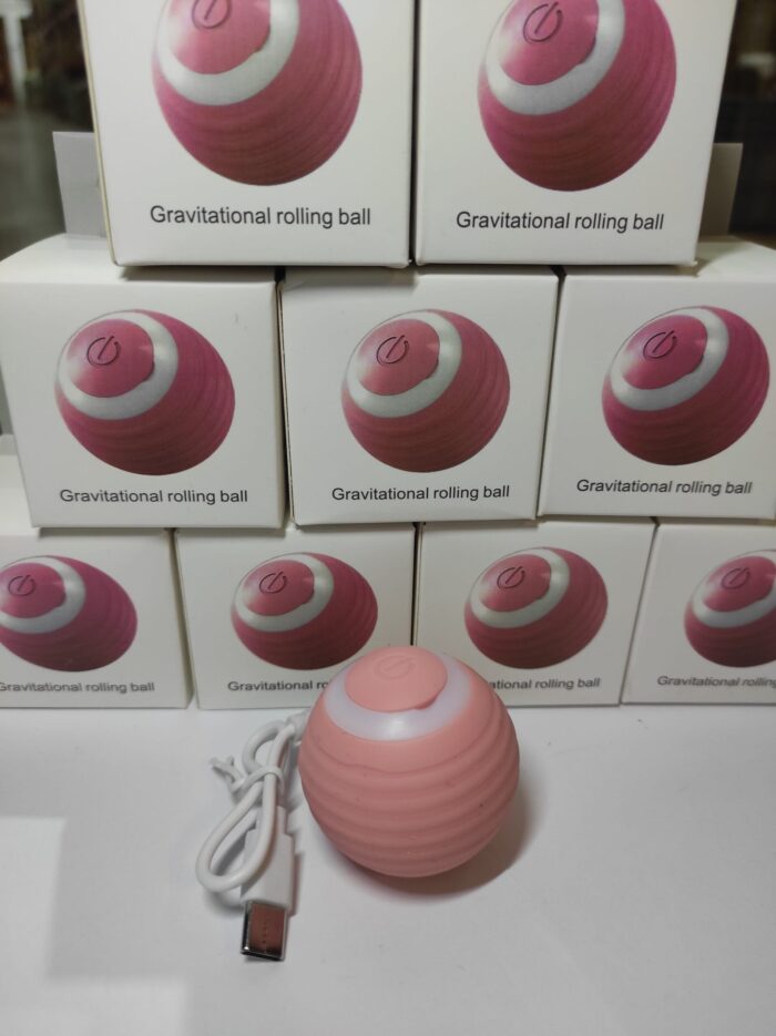 Bola de juguete interactivo para gatos rosa