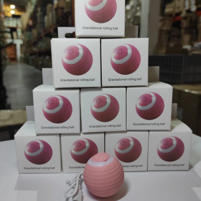 Bola de juguete interactivo para gatos rosa