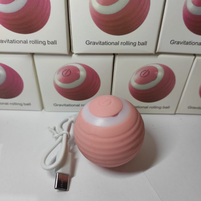 Bola de juguete interactivo para gatos rosa