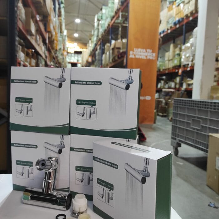 Grifo giratorio con cascada para extensión 4en1