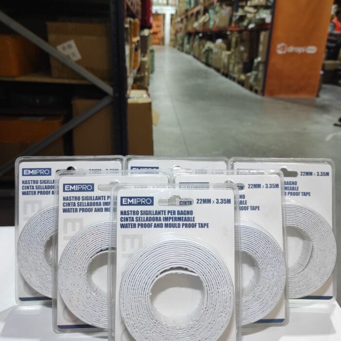 Cinta de sellado autoadhesiva para cocina y baño 22mmx3.35m