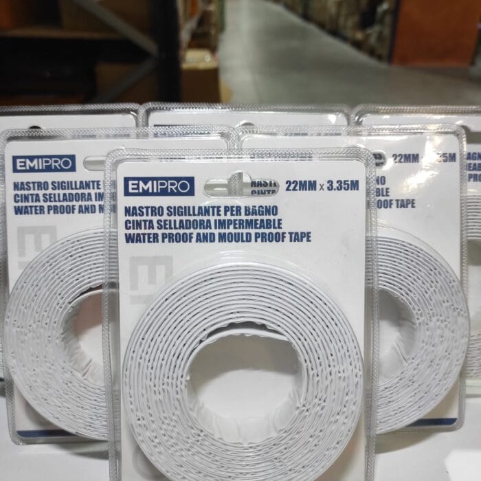 Cinta de sellado autoadhesiva para cocina y baño 22mmx3.35m