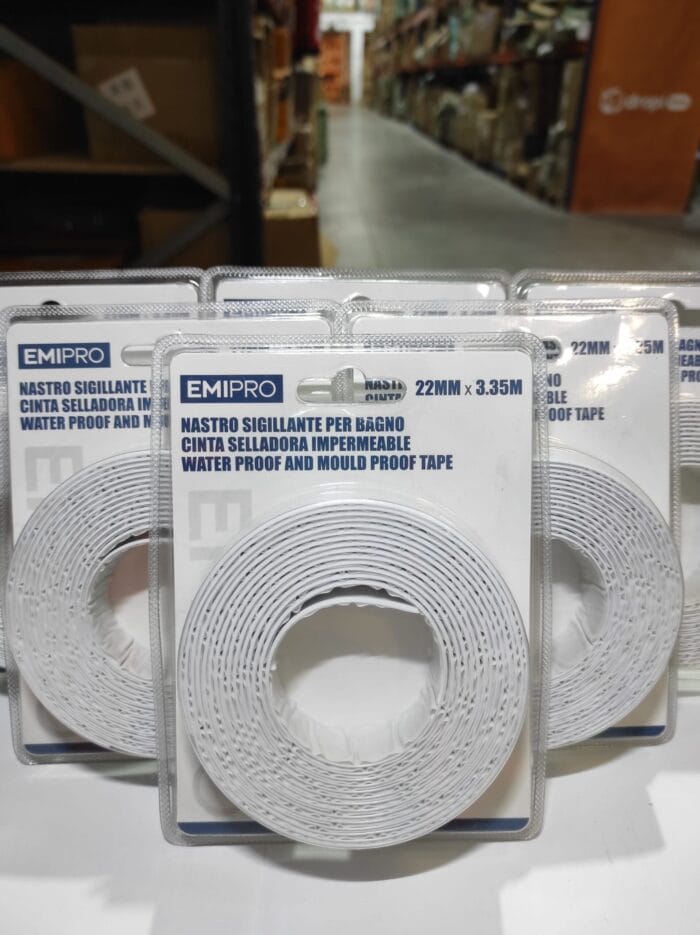 Cinta de sellado autoadhesiva para cocina y baño 22mmx3.35m