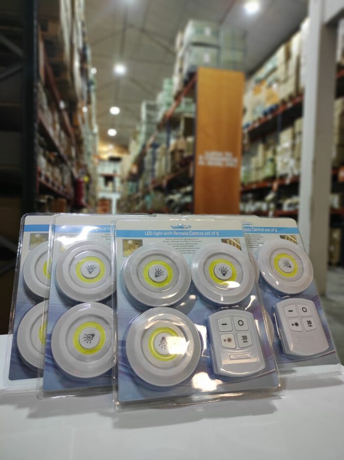 Luces LED inalámbricas x3 con mando
