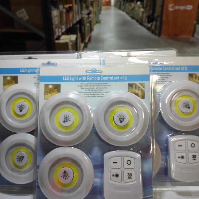 Luces LED inalámbricas x3 con mando