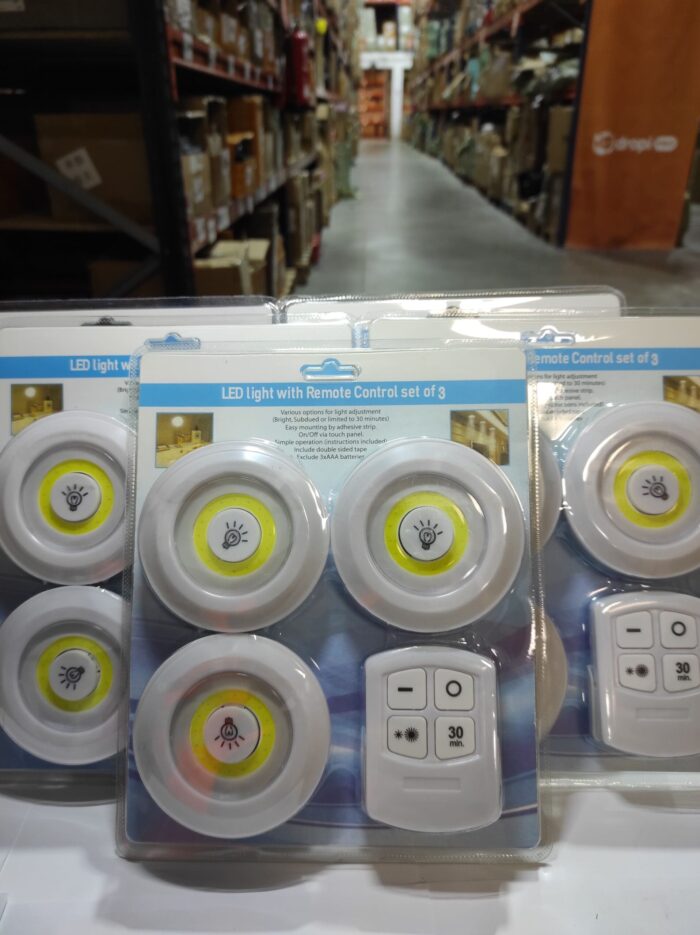 Luces LED inalámbricas x3 con mando
