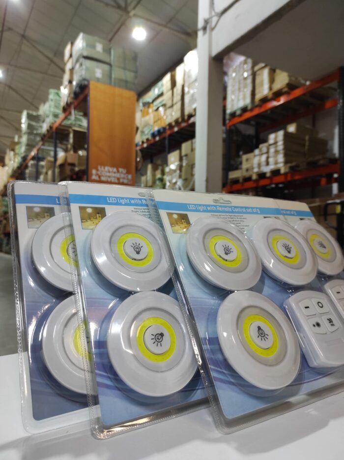 Luces LED inalámbricas x3 con mando