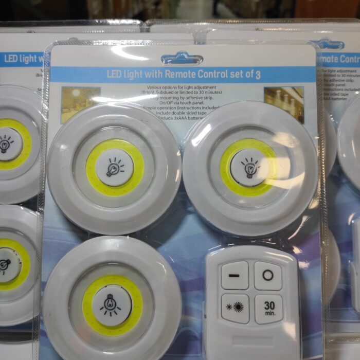 Luces LED inalámbricas x3 con mando