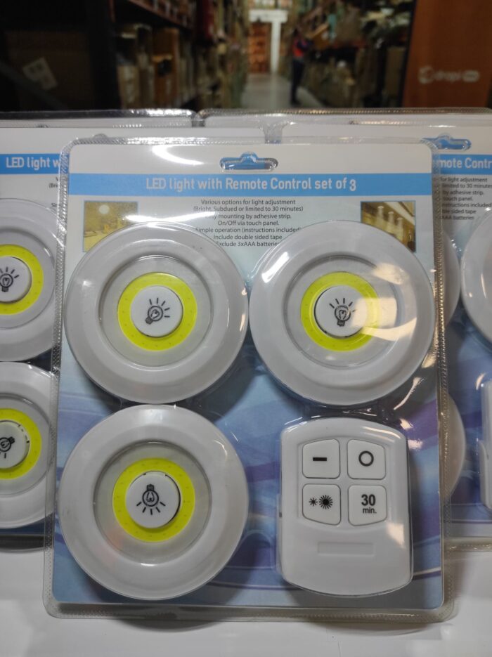 Luces LED inalámbricas x3 con mando