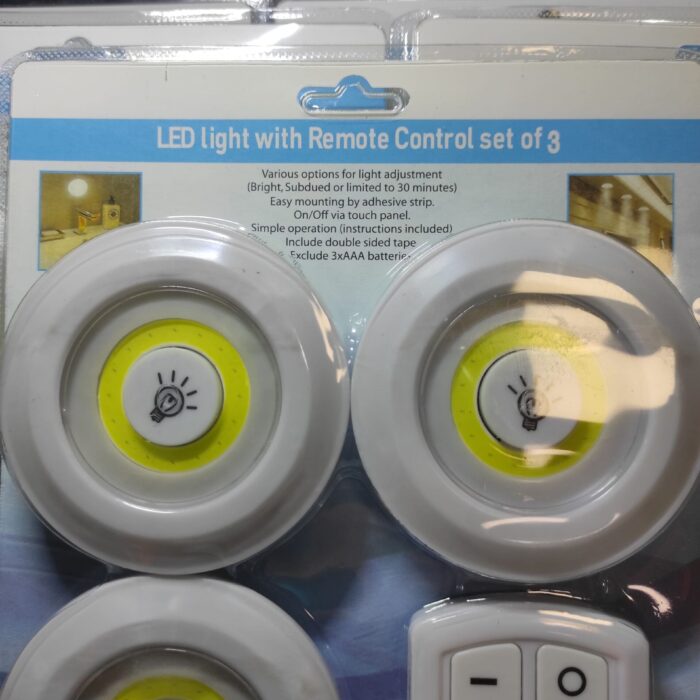 Luces LED inalámbricas x3 con mando