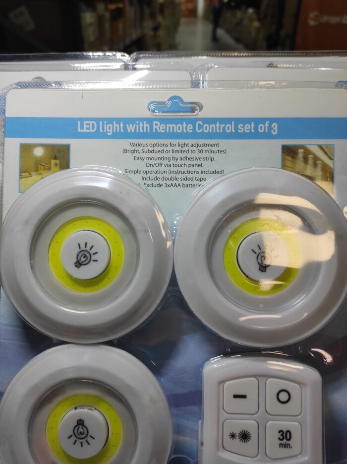 Luces LED inalámbricas x3 con mando