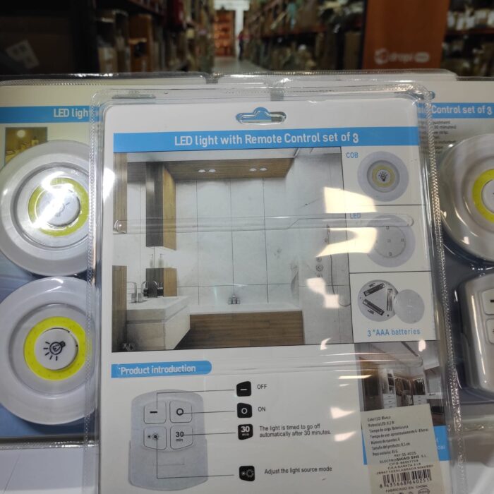 Luces LED inalámbricas x3 con mando