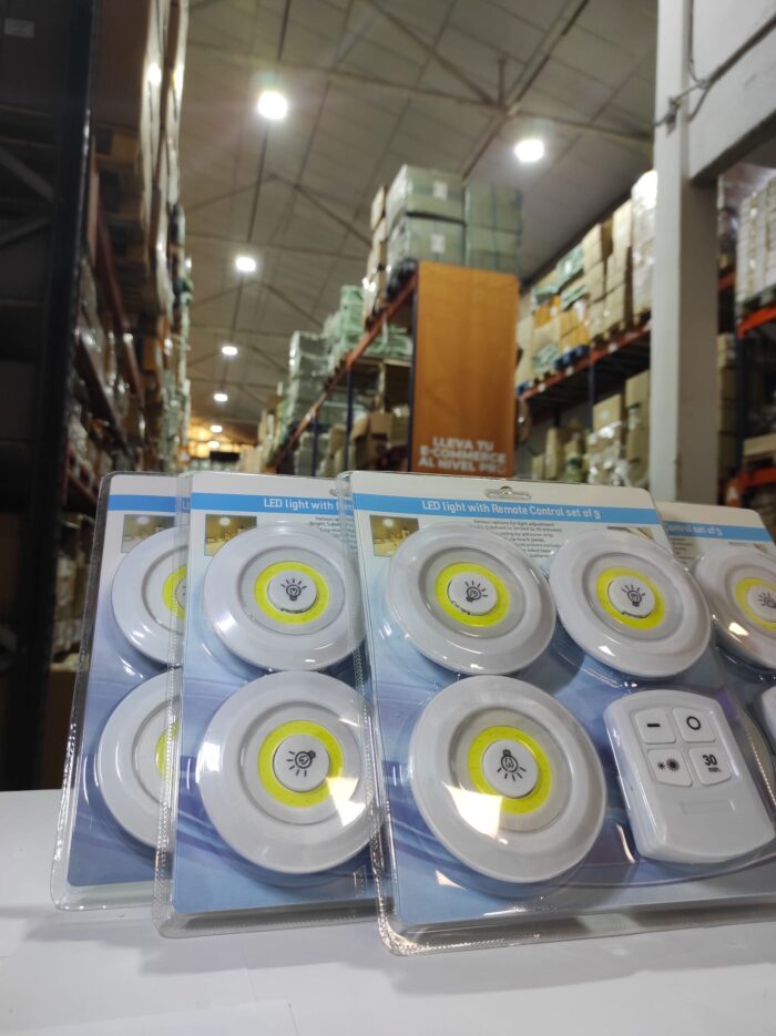 Luces LED inalámbricas x3 con mando
